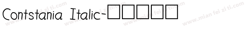 Contstania Italic字体转换